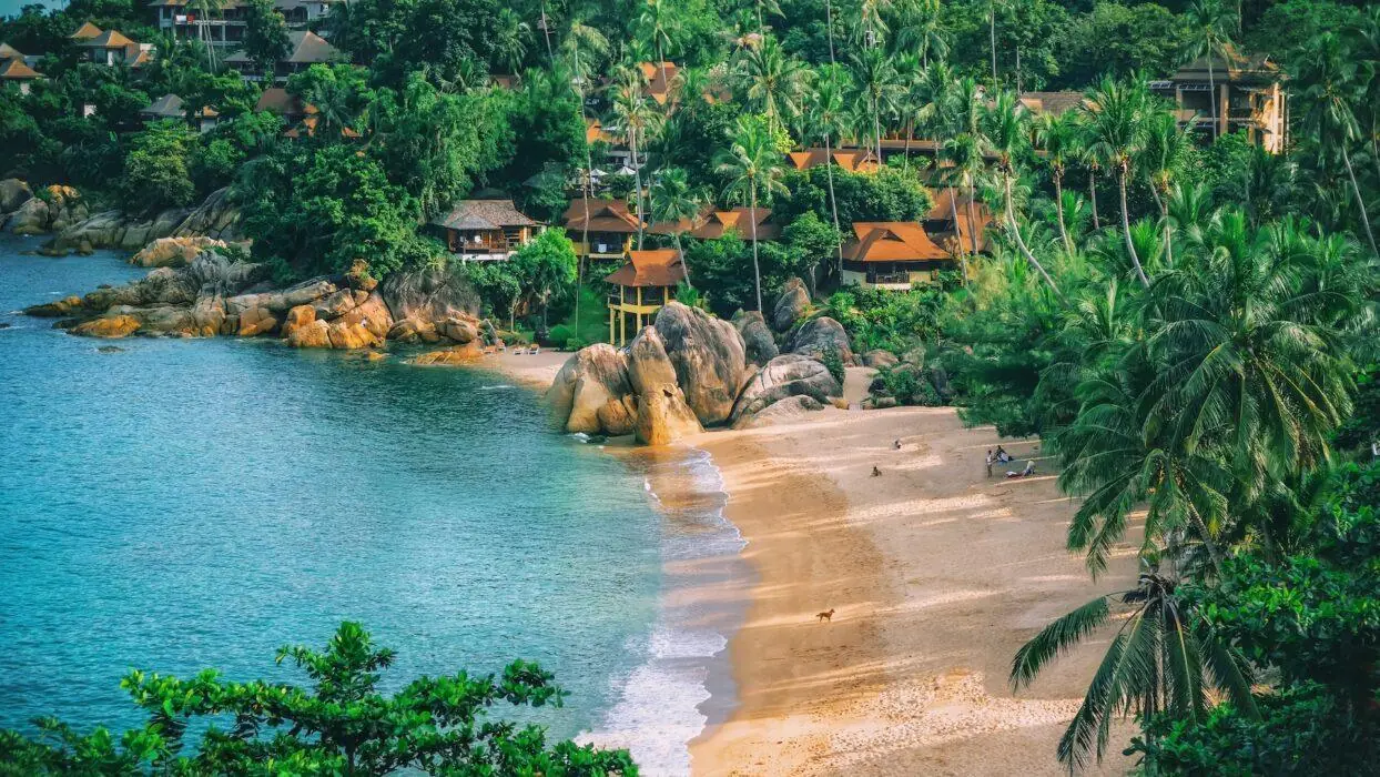 Tropischer Strand auf Koh Samui, Thailand